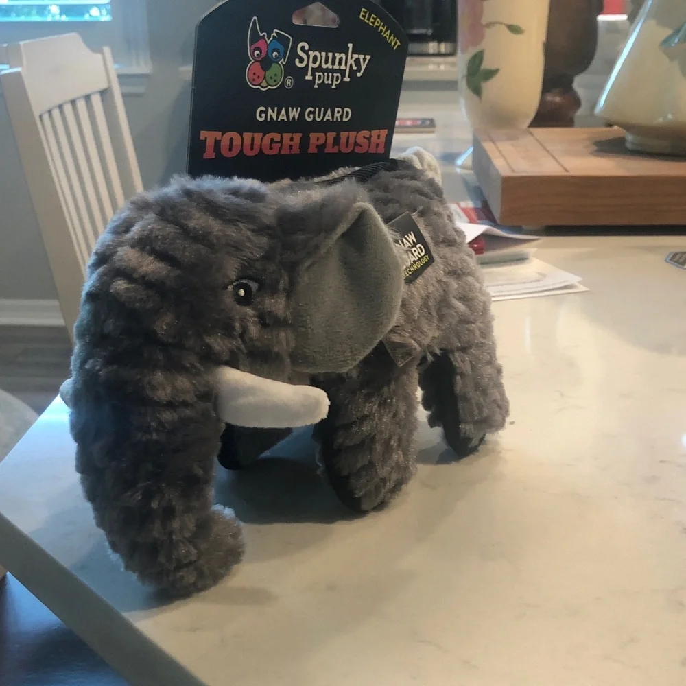 Spunky Pup Gray Elephant Dog Toy